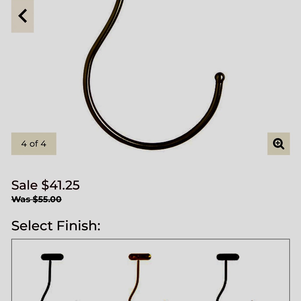 Ballard pewter drapery tiebacks